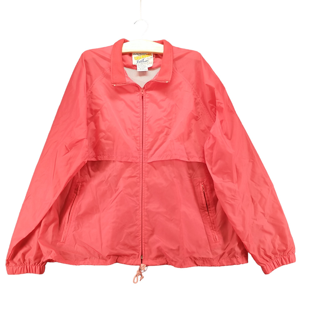 Catamount Trail Men's Windbreaker Jacket Red Large Full Zip Long Sleeve Logo